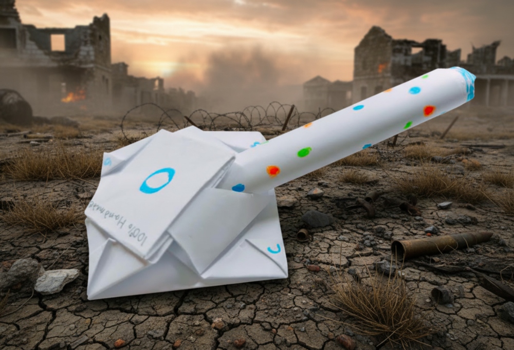 Handcrafted Paper Tank